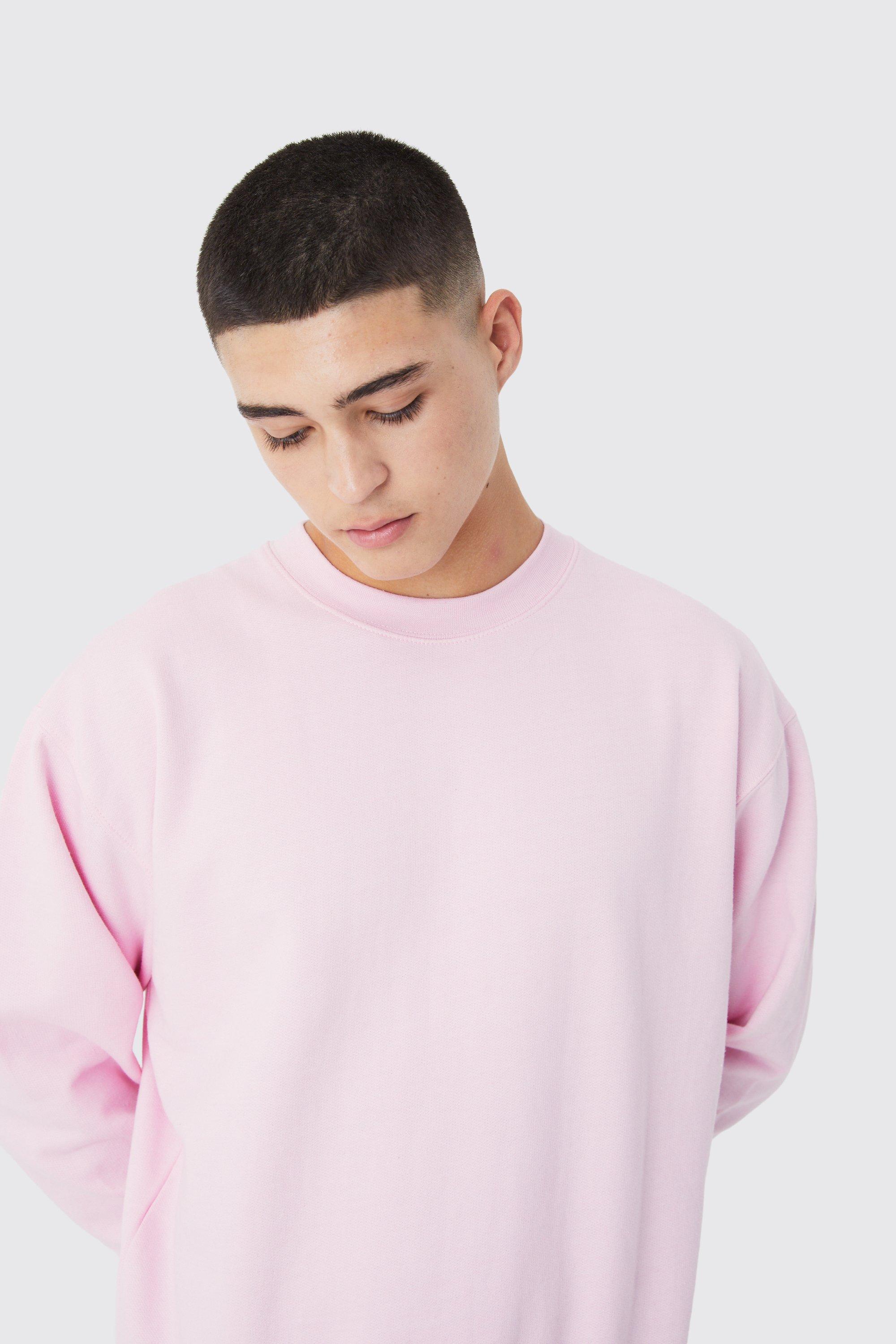 Sudadera basica rosa new arrivals